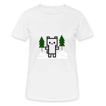 Ours blanc - T-shirt respirant Femme - blanc - Devant - AI Model Female 172 dark (172cm)