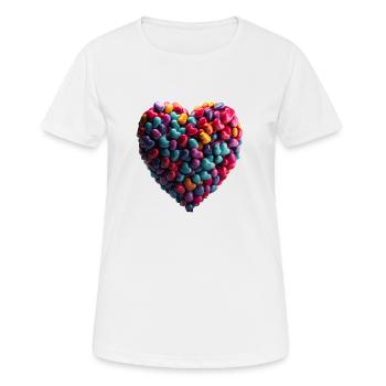 A declaration of love doesn't have to be perfect - Women's Breathable T-Shirt - white - Front - AI Model Female 172 dark (172cm)