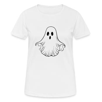 Geist Geister Geisterstunde Halloween - Frauen T-Shirt atmungsaktiv - Weiß - Vorne - AI Model Female 172 dark (172cm)