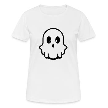 Geist Geister Geisterstunde Halloween - Frauen T-Shirt atmungsaktiv - Weiß - Vorne - AI Model Female 172 dark (172cm)