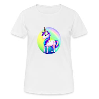 Einhorn Fabeltier Unicorn Mädchen Einhörner - Frauen T-Shirt atmungsaktiv - Weiß - Vorne - AI Model Female 172 dark (172cm)