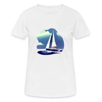 Segelsport Segler Segeln Segelschiff Segelboot - Frauen T-Shirt atmungsaktiv - Weiß - Vorne - AI Model Female 172 dark (172cm)
