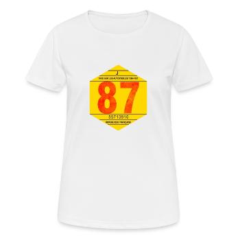 Vignette automobile 1987 pour automobile française - T-shirt respirant Femme - blanc - Devant - AI Model Female 172 dark (172cm)