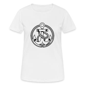 Anker Boot Schiff Nautik - Frauen T-Shirt atmungsaktiv - Weiß - Vorne - AI Model Female 172 dark (172cm)