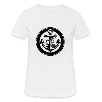 Anker Boot Schiff Nautik - Frauen T-Shirt atmungsaktiv - Weiß - Vorne - AI Model Female 172 dark (172cm)