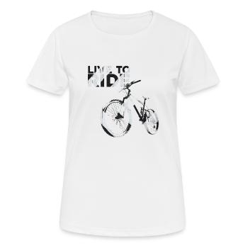 Vivre pour rouler - T-shirt respirant Femme - blanc - Devant - AI Model Female 172 dark (172cm)