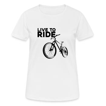 Vivre pour rouler - T-shirt respirant Femme - blanc - Devant - AI Model Female 172 dark (172cm)