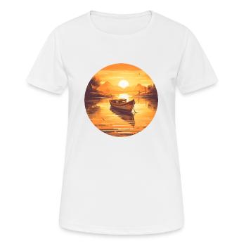 Coucher de soleil nautique - T-shirt respirant Femme - blanc - Devant - AI Model Female 172 dark (172cm)