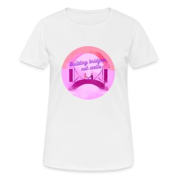 Construire des ponts - T-shirt respirant Femme - blanc - Devant - AI Model Female 172 dark (172cm)