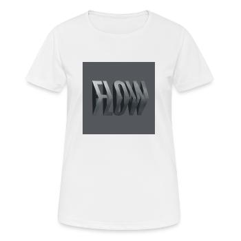 Flow - Frauen T-Shirt atmungsaktiv - Weiß - Vorne - AI Model Female 172 dark (172cm)