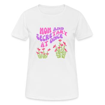Mama und Sekretärin - Frauen T-Shirt atmungsaktiv - Weiß - Vorne - AI Model Female 172 dark (172cm)