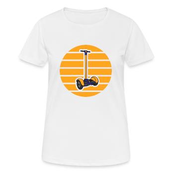 E-Scooter Roller Scooter - T-shirt respirant Femme - blanc - Devant - AI Model Female 172 dark (172cm)