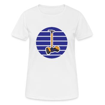 E-Scooter Roller Scooter - T-shirt respirant Femme - blanc - Devant - AI Model Female 172 dark (172cm)