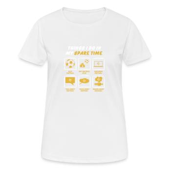 FOOTBALL IN SPARE TIME - Women's Breathable T-Shirt - white - Front - AI Model Female 172 dark (172cm)