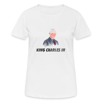Karl 3. - Karl III. - König Karl 3. - Frauen T-Shirt atmungsaktiv - Weiß - Vorne - AI Model Female 172 dark (172cm)
