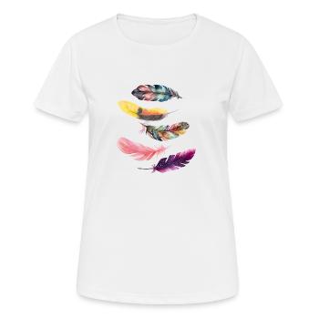 Feathers - Women's Breathable T-Shirt - white - Front - AI Model Female 172 dark (172cm)