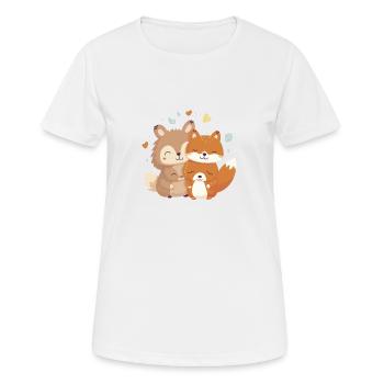 Tierliebe - Frauen T-Shirt atmungsaktiv - Weiß - Vorne - AI Model Female 172 dark (172cm)