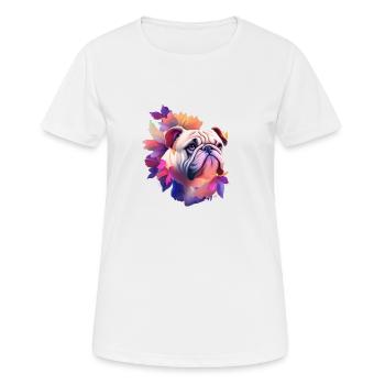 Bouledogue - T-shirt respirant Femme - blanc - Devant - AI Model Female 172 dark (172cm)