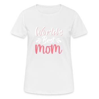 World´s Best Mom - Frauen T-Shirt atmungsaktiv - Weiß - Vorne - AI Model Female 172 dark (172cm)