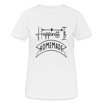 Happiness is Homemade - Frauen T-Shirt atmungsaktiv - Weiß - Vorne - AI Model Female 172 dark (172cm)
