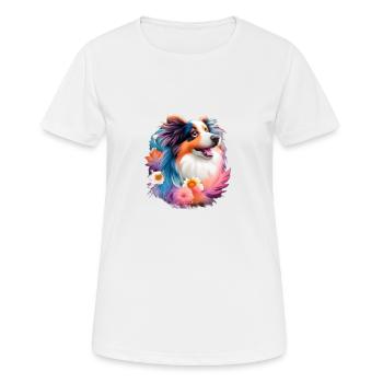 Berger australien - T-shirt respirant Femme - blanc - Devant - AI Model Female 172 dark (172cm)