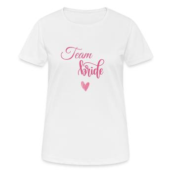 Team bride - Women's Breathable T-Shirt - white - Front - AI Model Female 172 dark (172cm)