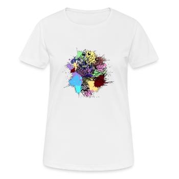 black Indian headdress bright colors - Women's Breathable T-Shirt - white - Front - AI Model Female 172 dark (172cm)