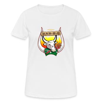 BAR B Q - Frauen T-Shirt atmungsaktiv - Weiß - Vorne - AI Model Female 172 dark (172cm)
