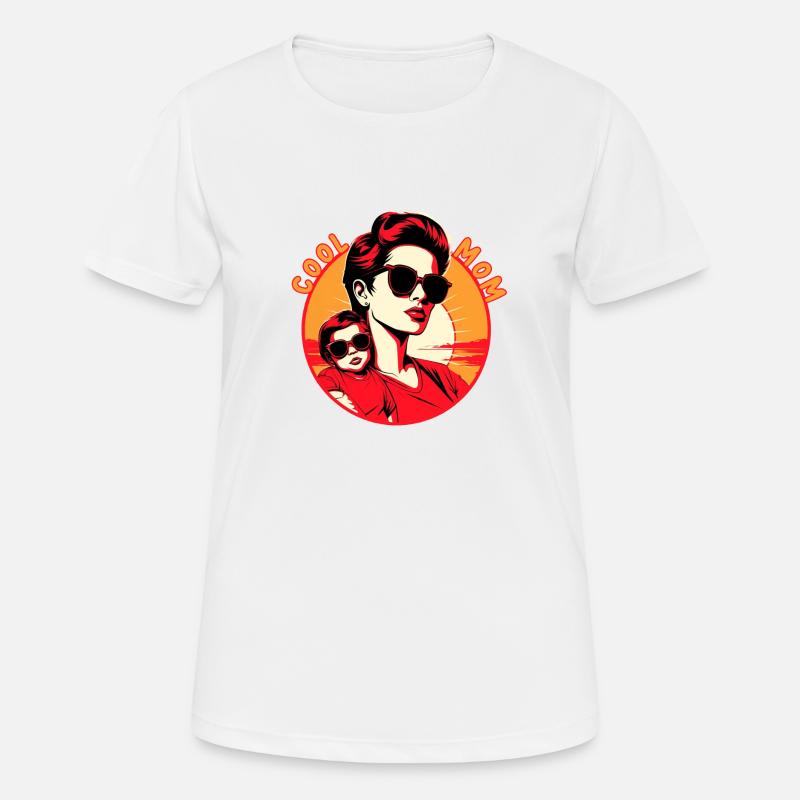 Cool Mom - Women's Breathable T-Shirt - white