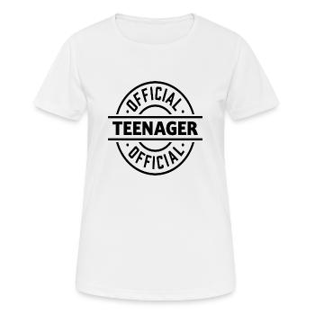 Adolescent officiel - T-shirt respirant Femme - blanc - Devant - AI Model Female 172 dark (172cm)
