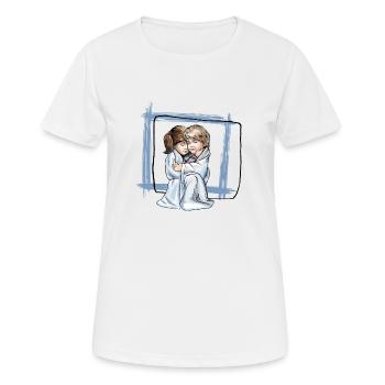 câliner - T-shirt respirant Femme - blanc - Devant - AI Model Female 172 dark (172cm)