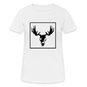 Saké d’orignal - T-shirt respirant Femme - blanc - Devant - AI Model Female 172 dark (172cm)