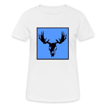 Saké d’orignal - T-shirt respirant Femme - blanc - Devant - AI Model Female 172 dark (172cm)