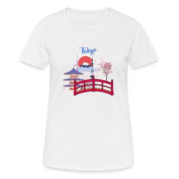Tokio niedlich - Frauen T-Shirt atmungsaktiv - Weiß - Vorne - AI Model Female 172 dark (172cm)