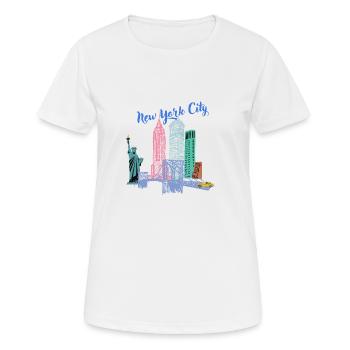 Niedliches New York City - Frauen T-Shirt atmungsaktiv - Weiß - Vorne - AI Model Female 172 dark (172cm)