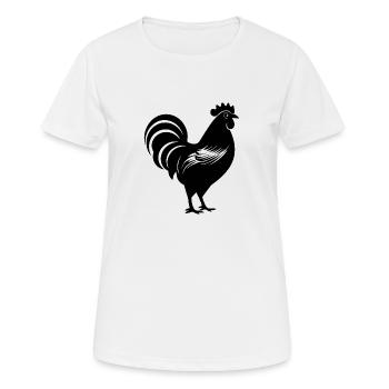 Poulet Poulailler Volaille Coq Ferme - T-shirt respirant Femme - blanc - Devant - AI Model Female 172 dark (172cm)
