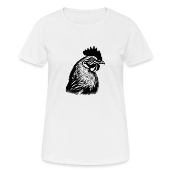Poulet Poulailler Volaille Coq Ferme - T-shirt respirant Femme - blanc - Devant - AI Model Female 172 dark (172cm)