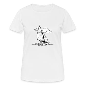Sailing Ship Sailing Sailing Sailing Sailing Sailboat - Women's Breathable T-Shirt - white - Front - AI Model Female 172 dark (172cm)
