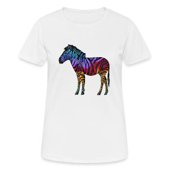 Zèbre - T-shirt respirant Femme - blanc - Devant - AI Model Female 172 dark (172cm)