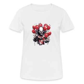 Clown diabolique - un design terrifiant - T-shirt respirant Femme - blanc - Devant - AI Model Female 172 dark (172cm)
