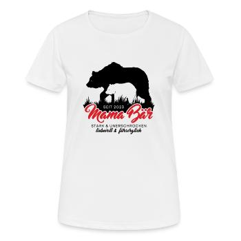 Mama Bär seit 2023 Muttertag Geschenk Weihnachten - Frauen T-Shirt atmungsaktiv - Weiß - Vorne - AI Model Female 172 dark (172cm)