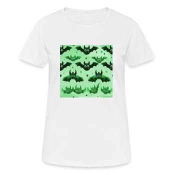 Comic Bat Brigade: Niedliche Fledermaus-Kollektion - Frauen T-Shirt atmungsaktiv - Weiß - Vorne - AI Model Female 172 dark (172cm)