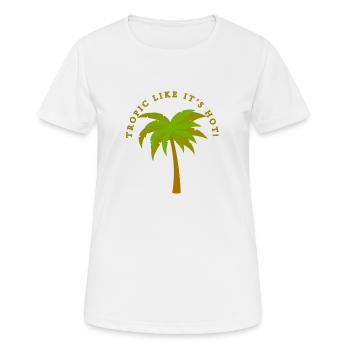 tropisch mag es heiß - Frauen T-Shirt atmungsaktiv - Weiß - Vorne - AI Model Female 172 dark (172cm)