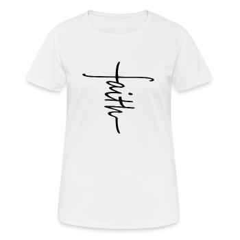 Foi - T-shirt respirant Femme - blanc - Devant - AI Model Female 172 dark (172cm)