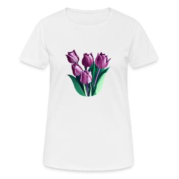 Blumen Blumenstrauß Floristik - Frauen T-Shirt atmungsaktiv - Weiß - Vorne - AI Model Female 172 dark (172cm)