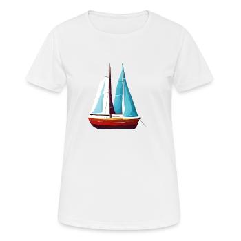 Sailing Ship Sailing Sailing Sailing Sailing Sailboat - Women's Breathable T-Shirt - white - Front - AI Model Female 172 dark (172cm)