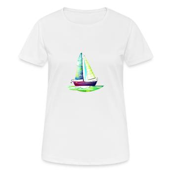 Segelsport Segelschiff Segler Segeln Segelboot - Frauen T-Shirt atmungsaktiv - Weiß - Vorne - AI Model Female 172 dark (172cm)