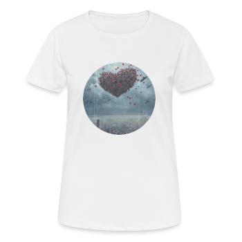 Faire l’amour Pas la Guerre Paix Guerre Amour Romance - T-shirt respirant Femme - blanc - Devant - AI Model Female 172 dark (172cm)