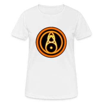 Glyphe de feu - T-shirt respirant Femme - blanc - Devant - AI Model Female 172 dark (172cm)