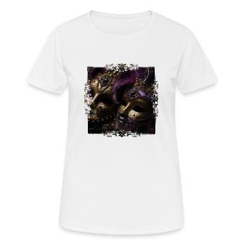 Chaque masque raconte sa propre histoire - T-shirt respirant Femme - blanc - Devant - AI Model Female 172 dark (172cm)
